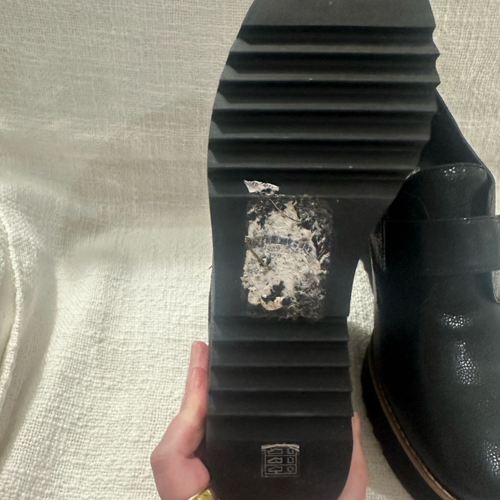 Eileen Fisher Black Leather Platform Loafers – Size 10 - Picture 6 of 10
